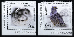 Türkiye 2021 Mi 4642-4643 MNH Europa, Endangered Species: Mediterranean Monk Seal, Montagu's Harrier, CEPT - Ungebraucht