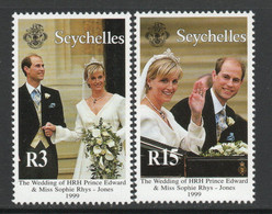 Seychelles 1999 Royal Wedding Set Of 2, MNH, SG 895/6 (B) - Seychelles (1976-...)