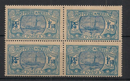 SPM - 1930 - N°Yv. 130 - Bateau 1f50 Outremer - Bloc De 4 - Neuf Luxe ** / MNH / Postfrisch - Unused Stamps