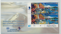 Nations Unies - "Année Internationale De L'eau Douce" - Carré Oblitéré N° 482 à 483/ Env 1er Jour Obli Du 20 Juin 2003 - Covers & Documents