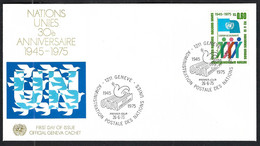 NATIONS UNIES Genève 1975: FDC Du 30ème Anniversaire - Lettres & Documents