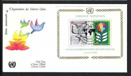 NATIONS UNIES Vienne 1975: FDC Du 35ème Anniversaire - Brieven En Documenten