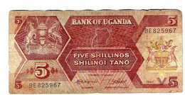 OUGANDA  5 Shillings 1987 - Uganda