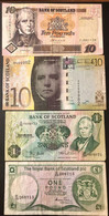 Scozia Scotland 10 Pounds 2004 + 2007 +  Pounds 1985 1986 LOTTO 4051 - 10 Ponden