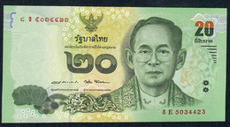 THAILAND P118 20 BAHT  2013 #8E   Signature 87  UNC. - Thailand