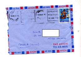 Lettre Flamme Athenes Sur Sirene - Postal Logo & Postmarks