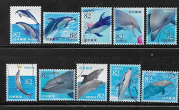 Japan 2019 Marine Life Series 3 Dolphin Complete Set Used - Usati