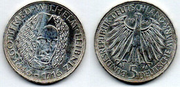 Allemagne - Deutschland - Germany 5 Mark 1966 D Leibniz SUP+ - 5 Mark