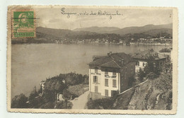 LUGANO, VISTO DA CASTAGNOLA CON HOTEL VILLA  EDEN  1924   VIAGGIATA FP - Agno