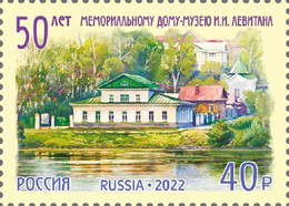 Russia 2022, Artist, Painter Isaac Levitan Memorial House-Museum, VF-XF MNH** - Unused Stamps