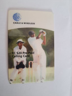 ANGUILLA  AXA 06  /  $20,- CRIQUET  BATSMAN ALEX ADAM    PREPAID   USED CARD  ** 10888** - Anguilla