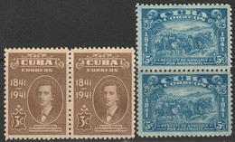 Cuba 1942 Sc 373-4 Yt 274-5 Set Pairs MNH** - Neufs