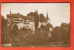 ZRU-11 Moudon Derrière Le Bourg.  Perrochet--M. 5255 Sepia Circ. En 1914 Sous Enveloppe - Moudon