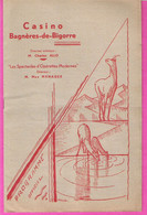 Programme Des Spectacles D'opérettes Modernes Du Casino De Bagnères De Bigorre Années 30 Art Déco - Programs