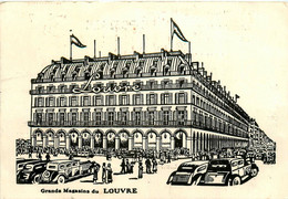 Paris * 1er * Les Grands Magasins Du Louvre * Cpa Illustrateur * Pub Publicité Au Dos - Paris (01)