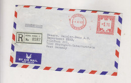 HONG KONG 1963 Registered  Airmail Cover To Germany Meter Stamp - Storia Postale