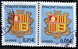 Timbre De Andorre Française 2002 Coat Of Arms   Edifil N° 557 - Used Stamps