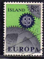 ISLANDA ICELAND ISLANDE ISLAND 1967 EUROPA CEPT UNITED 8k USED USATO OBLITERE' - Gebraucht