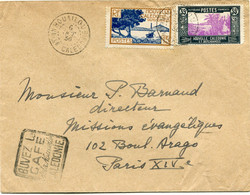 NOUVELLE-CALEDONIE LETTRE DEPART HOUAILOU 6 OCT 36 Nelle CALEDONIE POUR LA FRANCE - Storia Postale