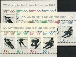 DEUTSCHLAND 1971 Mi-Nr. Block 6 3x ** MNH - 1959-1980