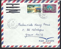 POLYNESIE FRANCAISE P.A. 1970: LSC Par Avion De Papeete (Ile Tahiti)à Genève (Suisse) - Briefe U. Dokumente