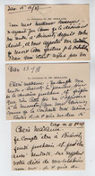 VP20.405 - DAX 1937 / 38 - Noblesse - CDV - Carte De Visite Autographe Signée X 3 - Mme La Comtesse H. De MOLLANS - Visitenkarten