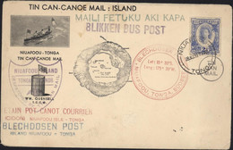 Tonga Tin Can Canoe Mail Island YT N°69 CAD Niuafoʻou Niuafoou 28 AV 39 Cachet Blechdosen Post +Etain Pot Canot Courrier - Tonga (...-1970)