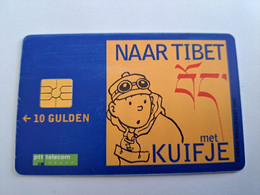 NETHERLANDS   FL 10,- KUIFJE NAAR TIBET/ TINTIN CKD 126   Nice Used  ** 11034** - [3] Handy-, Prepaid- U. Aufladkarten