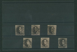 Médaillon - N°3 X6 (5 Margés) Obl Partielle. Pour étude De Nuance, Planchage,... - 1849-1850 Medallions (3/5)