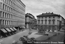 014287 "TORINO - PIAZZA E MONUMENTO A GIUSEPPE MAZZINI" ANIMATA, AUTO ANNI '50. CART  SPED 1953 - Places & Squares