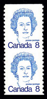 Canada (Scott No. 604vi - Reine Elizabeth / Queen Elizabeth) [**] Vert Pair - Variétés Et Curiosités