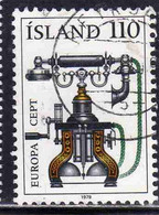 ISLANDA ICELAND ISLANDE ISLAND 1979 EUROPA CEPT UNITED TELEPHONE C. 1900 110k USED USATO OBLITERE' - Gebruikt