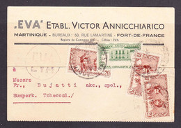 EX-PR-22-09 AVIA LETTER FROM MARTINIKA TO CZECHOSLOVAKIA. - Storia Postale