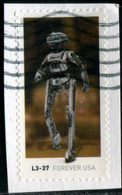 VEREINIGTE STAATEN ETATS UNIS USA 2021 STAR WARS DROIDS: L3-37 F USED ON PAPER SC 5577 MI 5810 YT 5419 - Oblitérés