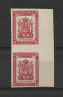 ESPAGNE - MELILLA 1894 - Paires Inter-panneaux N°20+26 - NON DENTELE - Neuf** - BdF - SUP - - Military Service Stamp