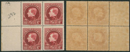 Grand Montenez - N°292** En Bloc De 4 + BDF (MNH) - 1929-1941 Big Montenez