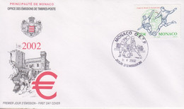 Enveloppe   FDC  1er  Jour   MONACO   COUPE  DU  MONDE  De  FOOTBALL   2002 - 2002 – Zuid-Korea / Japan