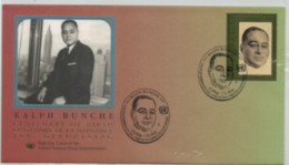 Nations Unies Vienne - "Cinquantenaire De La Naissance De Ralph Bunche (1904-1971) - T. Obli N° 408 Sur Envel. 1er Jour - Covers & Documents