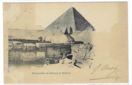 EGYPTE - Pyramides De Cheops Et Sphinx - Oblit. 1900 - Ed. L. J. & C., Angouleme - Piramiden