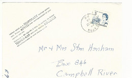 56352 ) Canada Beaton  Postmark  1968 Address Added As A Temporary Courtesy - Lettres & Documents