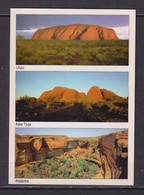 AUSTRALIA - Red Centre Multi View Unused Postcard - Uluru & The Olgas