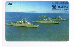 BRASILE ( BRAZIL) - TELEBRAS   -   1995  SHIPS: NAVAL TEAM   - USED - RIF.10517 - Boats