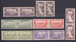 GRAND-LIBAN - 1943/45 - POSTE AERIENNE PETIT LOT PAIRES YVERT N°85/86+88/89+97/99 ** MNH ! - COTE = 206 EUR. - Unused Stamps