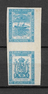 ESPAGNE - MELILLA 1894 - N°15 & 27 - Neuf** - Non Dentelé - Paires Se Tenant - SUP - Certificat - - Franchigia Militare