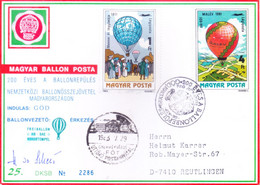 HUNGARY : BALLOON MAIL : YEAR 1983 : SIGNATURE OF PILOT - Covers & Documents