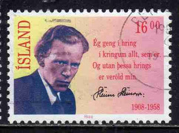 ISLANDA ICELAND ISLANDE ISLAND 1988 STEINN STEINARR 16k USED USATO OBLITERE' - Oblitérés