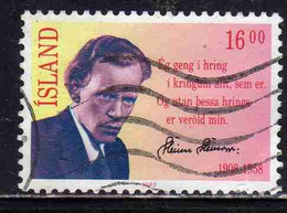 ISLANDA ICELAND ISLANDE ISLAND 1988 STEINN STEINARR 16k USED USATO OBLITERE' - Oblitérés