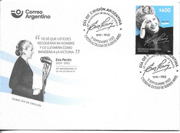 #75133 ARGENTINE,ARGENTINA 2022 POLITICAL CELEBRITY EVA PERON "EVITA" FDC                             MNH - Unused Stamps