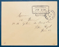 RR Lettre Griffe Provisoire St Pierre & Miquelon De 1926 PP 0 05 Erreur De Date !! 7 5 1926 Pour Paris à Aimé BRUN Signé - Briefe U. Dokumente