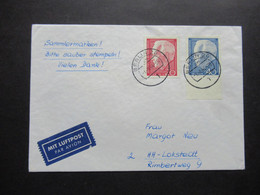 Berlin (West) Heinrich Lübke Nr.234 / 235 Satzbrief Tagesstempel Berlin 20 Nach Hamburg Mit Luftpost - Brieven En Documenten